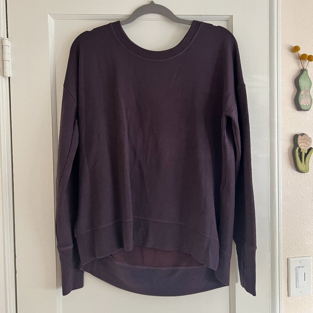 Athleta Women's Coaster Luxe Sweatshirt - Eggplant/Plum Color, SIZE M